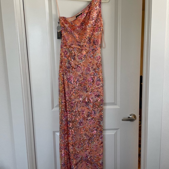 RAMY BROOK Rosie Sequin One-Shoulder Gown - Picture 3 of 6